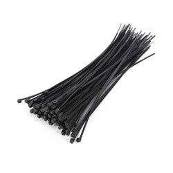 4.8X300MM Cable Ties 100 Pcs Wire Ties Self-Locking Heavy Duty Nylon Plastic Zip Ties Wraps For Office, Household And Outdoor Black