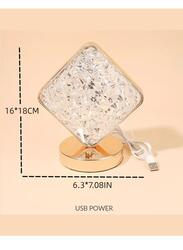 Crystal Table Lamp Diamond Lamp With USB 3 Color Changing Option Crystal Lamp LED Light Lamp With 3 Light Intensities Tactile Switch Desk Lamp