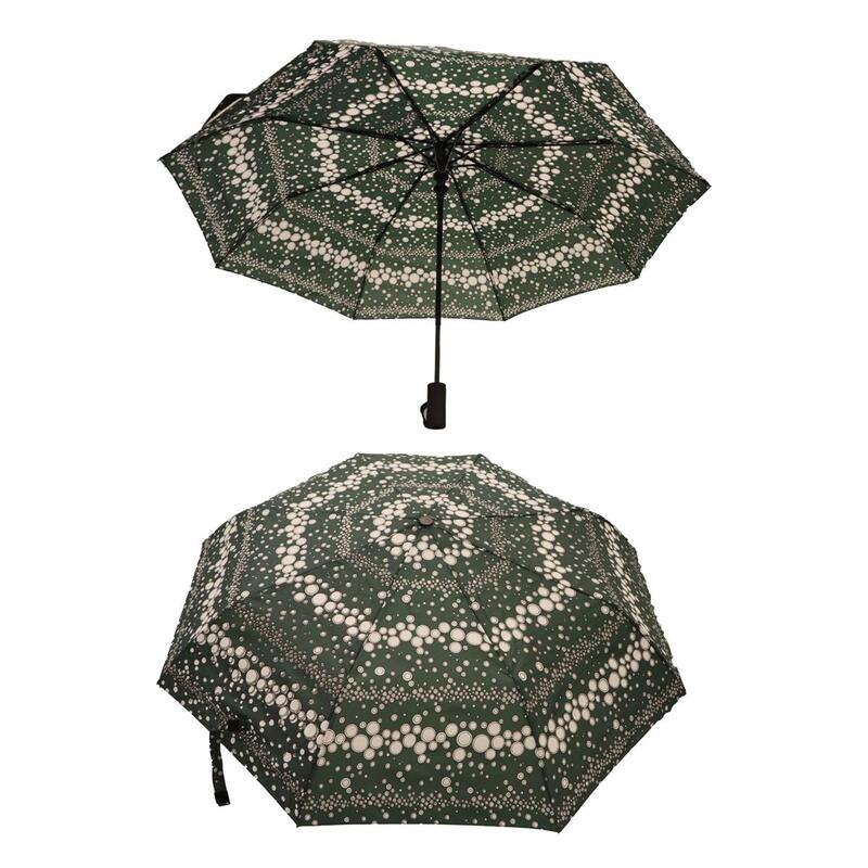 2 Pcs Windproof Large Umbrella For Rain Automatic Open Wind Resistant Umbrellas For Adult Men And Women Travel Umbrella Auto Open For Windproof, Rainproof & UV Protection Green/White