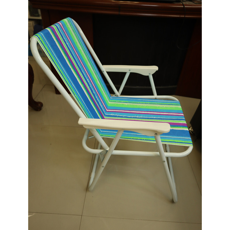 1 Piece Beach Chair Foldable Camping Chair For Outdoor Camp Beach Travel Picnic Hiking, Multicolor 47X48X67CM