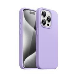 iPhone 15 Pro Case Silicone Phone Case Shockproof Protective Case Cover Anti-Scratch Microfiber Lining 4 Layers Ultra Slim iPhone Case 6.1 Inch iPhone 15 Pro Silicone Case Purple