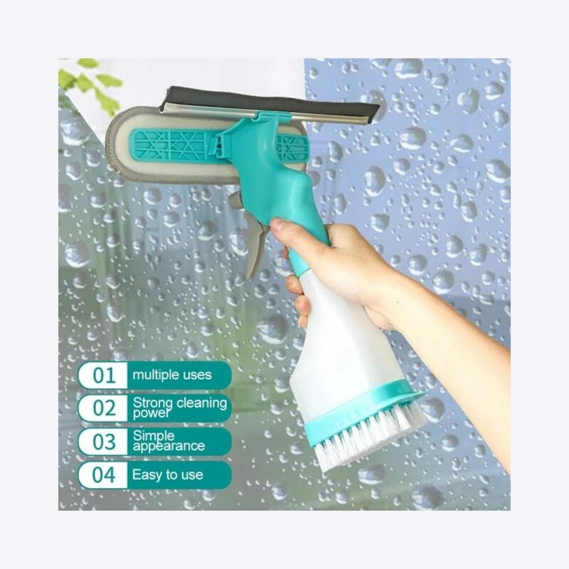 4-in-1 Cleaning Brush With Water Spray Function Can Be Used To Scrape Water Scrape Glass Clean Mirrors Brush Spray Bottles Of Disinfectant Water And Sterilize Window Squeegee Cleaning Glass Wiper