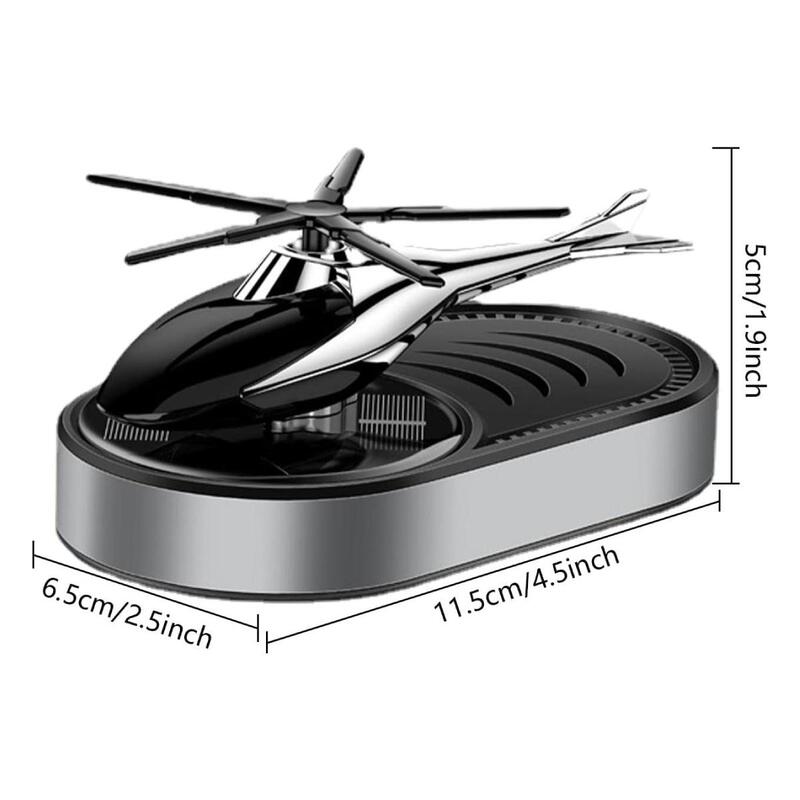 Car Air Freshener Solar Powered Helicopter Air Perfume For Car Long Lasting Fragrances Diffusers For Auto Dashboard Car Perfumes Black/Silver