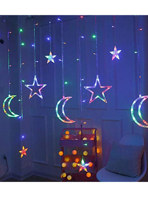 HippoLED Ramadan Indoor/Outdoor Light Star and Moon Shaped Decoration for House Wedding Party, Multicolour