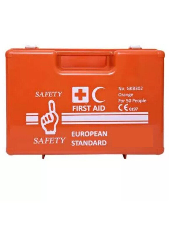 

Yuwell First Aid Kit ABS Heavy Duty Plastic With Wall Mounted Can Be Use For 50 People Work Space For Car Small Office Warehouse First Aid Box