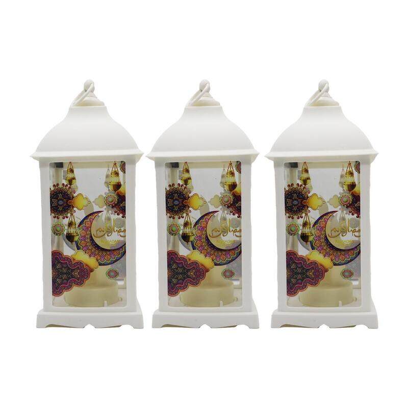 

Yuwell 3 Pcs Ramadan Lantern Ramadan Decoration Light Eid Decoration Lantern For Indoor And Outdoor Use