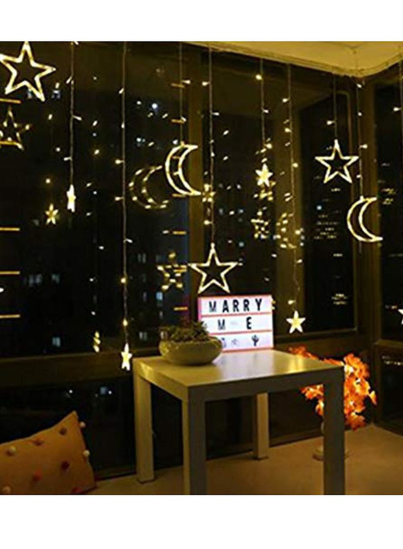 HippoLED Ramadan Indoor/Outdoor Light Star and Moon Shaped Decoration for House Wedding Party, Multicolour