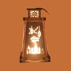 2 Pcs Wooden Ramadan Lantern Ramadan Mubarak Decoration Light Eid Decoration Lantern Lamp For Indoor And Outdoor Use Decoration Ramadan Light