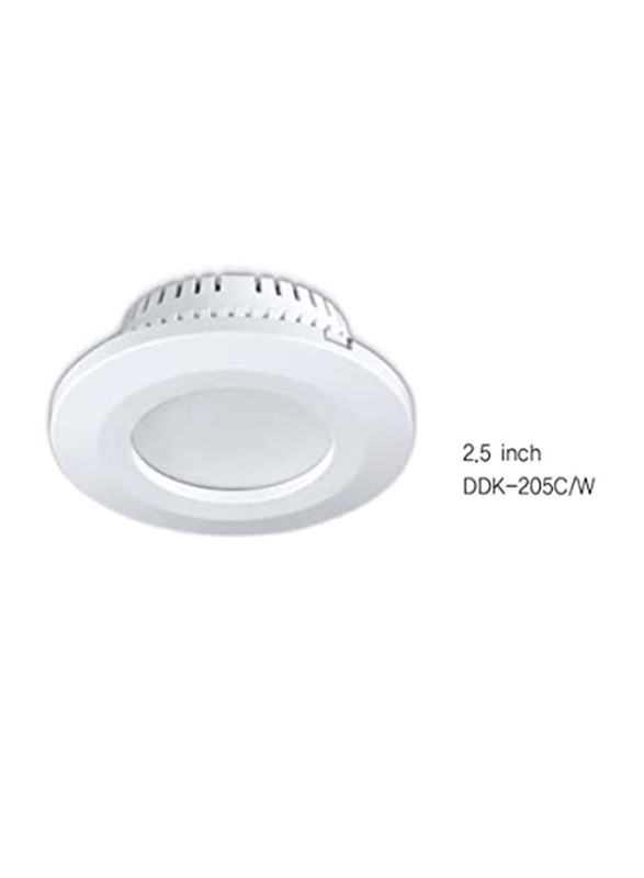 HippoLED 2.5-Inch Down Indoor LED Light, 5W, 6500K, DDK 205, Cool White