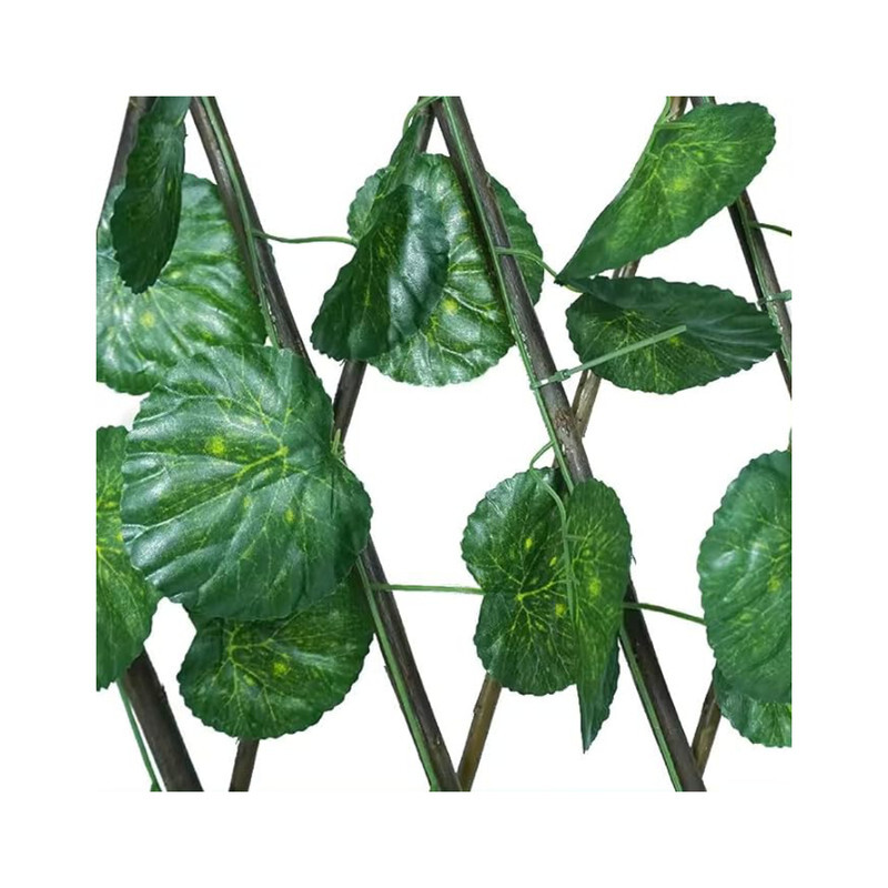 Fence Privacy Screen Artificial Leaf Faux Ivy Expandable Stretchable Privacy Fence Screen Leaf Garden For Balcony Patio Outdoor, Decorative Faux Ivy Fencing Panel 48HX6W Inch Expanded Size 12X72 Inch