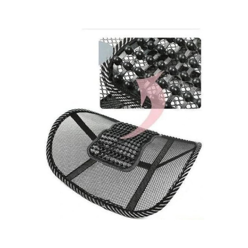 Air Flow Lumbar Support Cushion Car Seat Supports Cushion Waist Pad Comfortable Mesh Chair Relief Lumbar Back Pain Support Car Cushion Office Seat Chair