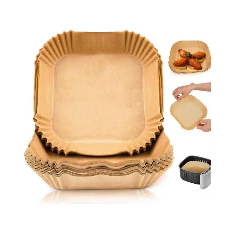 

Yuwell 50 Pcs Air Fryer Paper Liners Parchment Paper, Air Fryer Disposable Paper Liner For Microwave, Oven, Roasting Non-Stick Air Fryer Liners 200X45MM