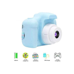 Yuwell Shockproof Mini Kids Camera with Soft Silicone Shell, Blue, 4+ Years