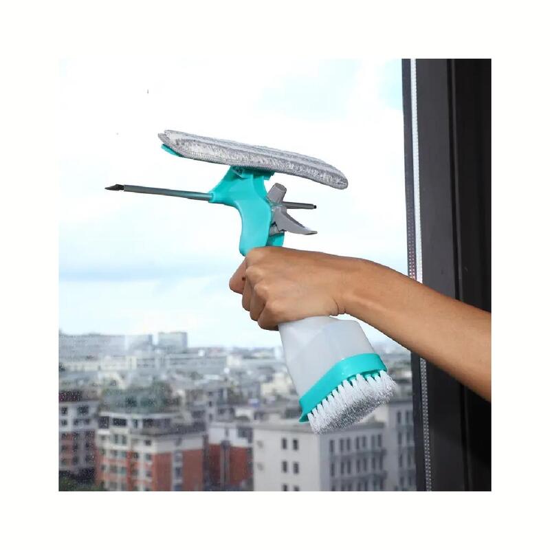 4-in-1 Cleaning Brush With Water Spray Function Can Be Used To Scrape Water Scrape Glass Clean Mirrors Brush Spray Bottles Of Disinfectant Water And Sterilize Window Squeegee Cleaning Glass Wiper