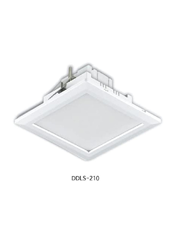 HippoLED 4-Inch Square Down Indoor LED Light, 10W, 3000K, DDLS 210, Wram White
