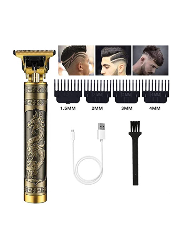 Yuwell Rechargeable Professional Cordless Hair Trimmer & Clippers for Men, Gold