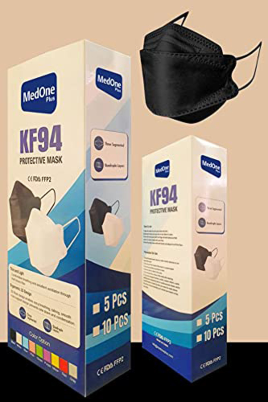 MedOne Plus KF94 Protective Disposаble Face Mask, Black, 10 Pieces