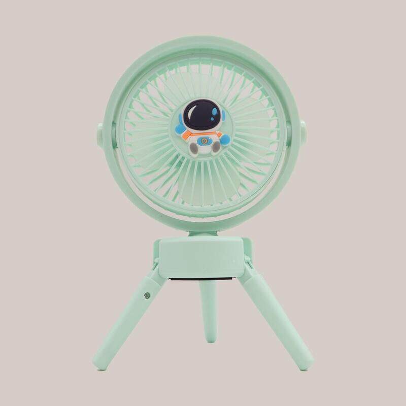 USB Fan Strong Wind Ultra Quiet Small Desk Fan Adjustable Rotation Mini Table Fan With 2 Fan Speeds And 2 Light Modes Adjustable Fan With Legs Personal Fan For Home Office And Desktop Green