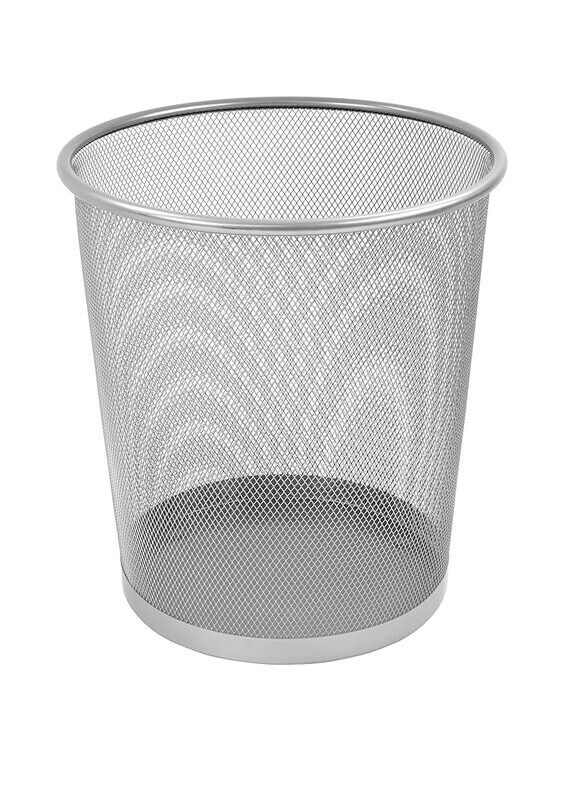 

Yuwell Round Recycling Open Top Mesh Trash Can Waste Basket Without Lid For Home Office College Kitchen And Bathroom Commercial Trash Can Fits Under Desk 34X