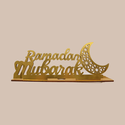 Ramadan Mubarak Metal Sign Ramadan Decorations For Home, Table And Bedroom