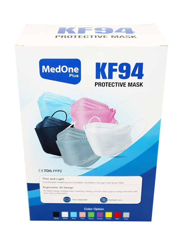 MedOne KF94 Protective Face Mask, Grey, 30 Pieces