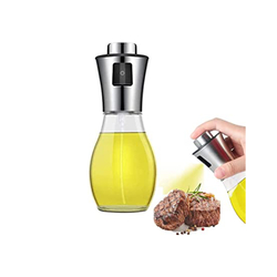 Yuwell 200ML Spray Dispenser Olive Oil Sprayer Bottle For Cooking Vinegar Bottle Glass For Cooking Baking Roasting And Grilling