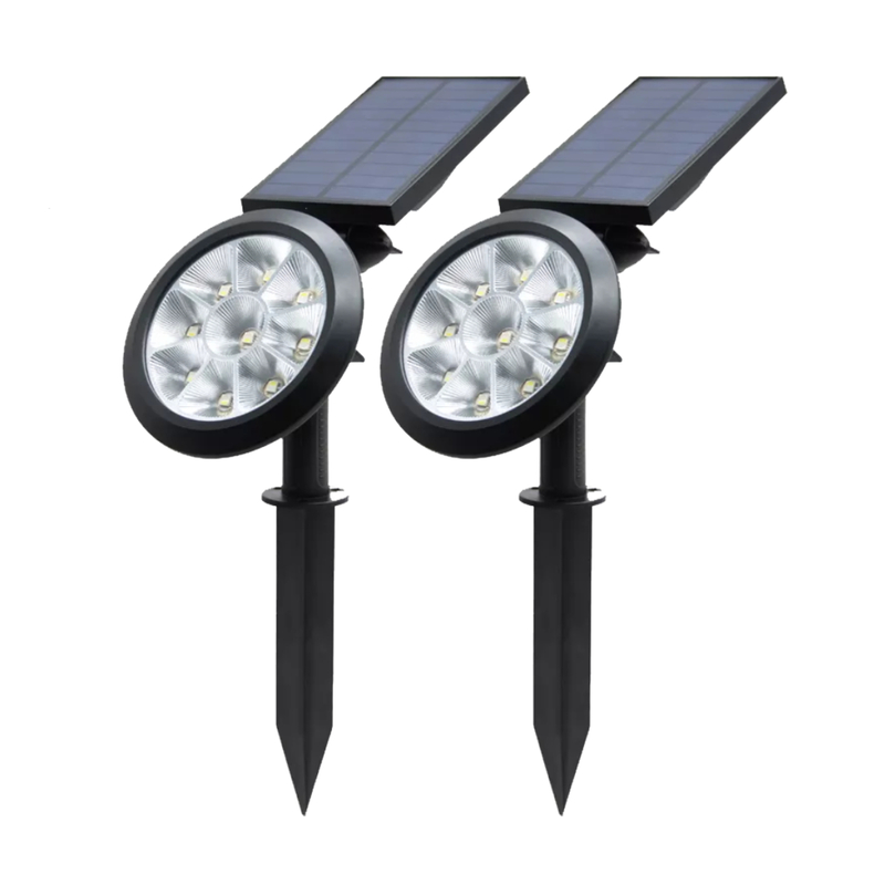 

Yuwell 2-Pcs 9 Led Solar Solar Power Landscape Light Outdoor Waterproof Solar Walkway Spotlights Maintain 8-12 Hours Of Lighting For Your Garden, Landscape,