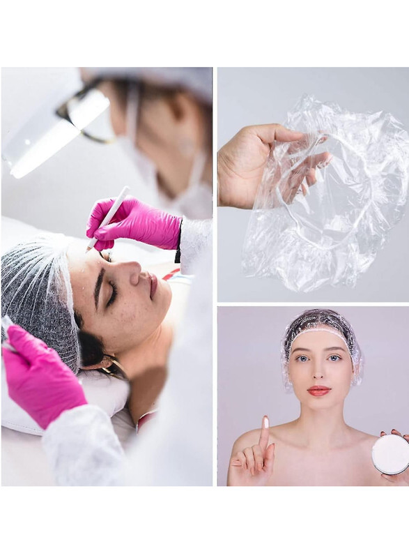 200 Pcs Disposable Shower Caps, Larger And Thicker Waterproof Elastic Hair Bath Cap, Clear Plastic Hair Caps For Women Men, Spa, Home Use, Hotel And Hair Salon, Beauty, Portable Travel Hair Net