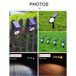 2-Pcs 9 Led Solar Solar Power Landscape Light Outdoor Waterproof Solar Walkway Spotlights Maintain 8-12 Hours Of Lighting For Your Garden, Landscape, Path, Yard, Patio, Driveway Multi Mode And RGB