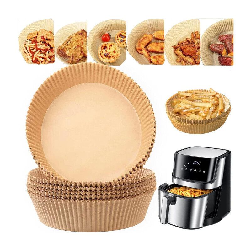 

Yuwell 100 Pcs Air Fryer Paper Liners Parchment Paper, Air Fryer Disposable Paper Liner For Microwave, Oven, Roasting Non-Stick Air Fryer Liners 200X45MM