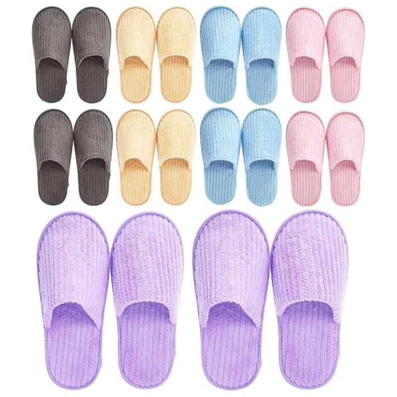 

Yuwell SPA Slippers 6 Pair Disposable Bathroom Slippers Thick Soft Cotton Velvet Hotel Slippers For Home And Travel Unisex Slipper Men And Women Slippers Uni