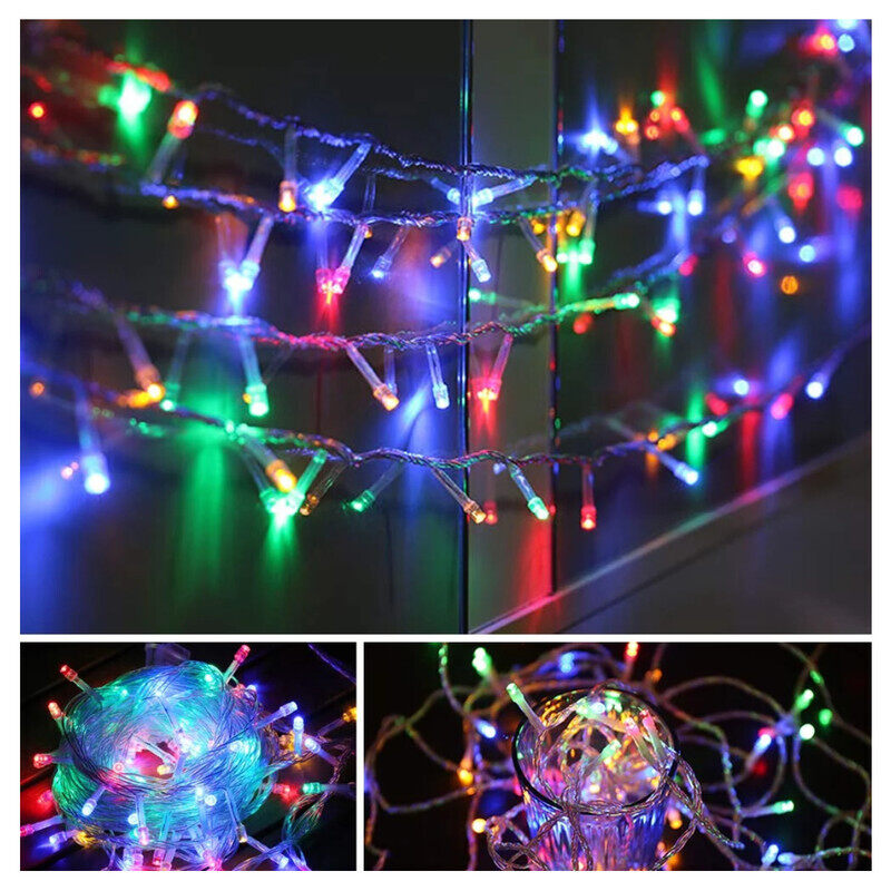 

Yuwell String Light 100 Meter RGB LED Fairy Light Curtain Light For Home And Outdoor Decoration Light 8 Mode Operated Light 2 Pin Plug