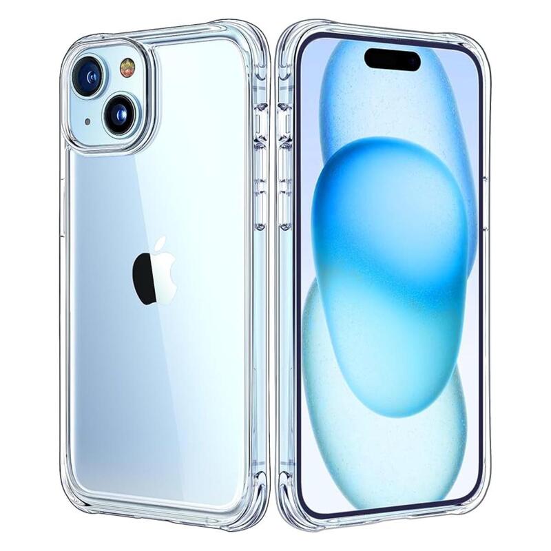 iPhone 15 Case Clear 6.1 inch Anti-Yellowing iPhone 15 Cover Transparent Slim Thin Crystal Clear Phone Case Shockproof Protective Bumper Protection iPhone Case Cover For Apple iPhone