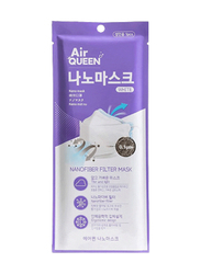 Air Queen Nano Face Mask, White, 5 Pieces