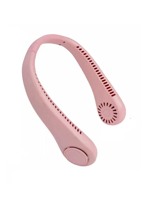 Yuwell USB Rechargeable Battery Operated Neck Fan, Pink