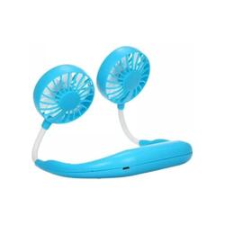 Portable Fan Adjustable USB Mini Fan Rechargeable Battery Operated Hanging Neck Fan Personal HandFree Fan Neck Air Conditioner 360 Cooling Fan Wearable Personal Fan Low Noise 3 Adjustable Speeds Modes