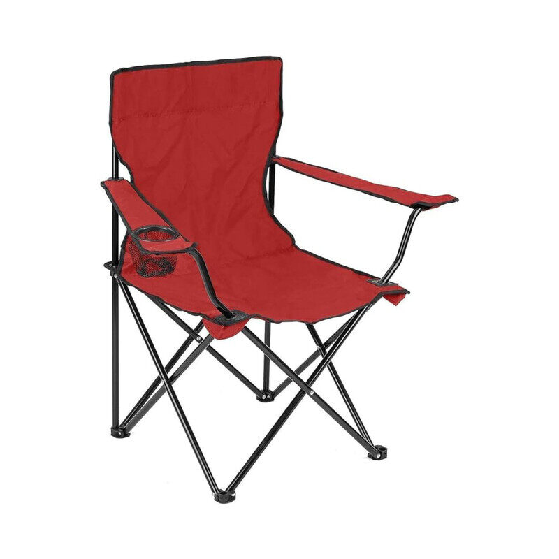 

Yuwell Outdoor Folding Chair With Armrest Camping Fishing Seat Portable Beach Camping Chair Picnic Beach Chair Outdoor Portable Chair 80X47X40CM Red