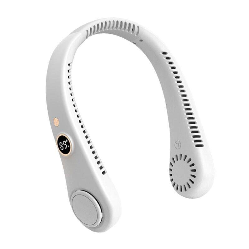 

Yuwell Portable Fan Adjustable USB Mini Fan Rechargeable Battery Operated Hanging Neck Fan Personal HandFree Fan Neck Air Conditioner Cooling Fan Wearable Pe
