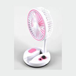 Desktop Fan Foldable Fan With LED Light Type-C Charging Folding Fan Portable Cooler Fan Low Noise Air Cooling Fan For Home Desk And Office
