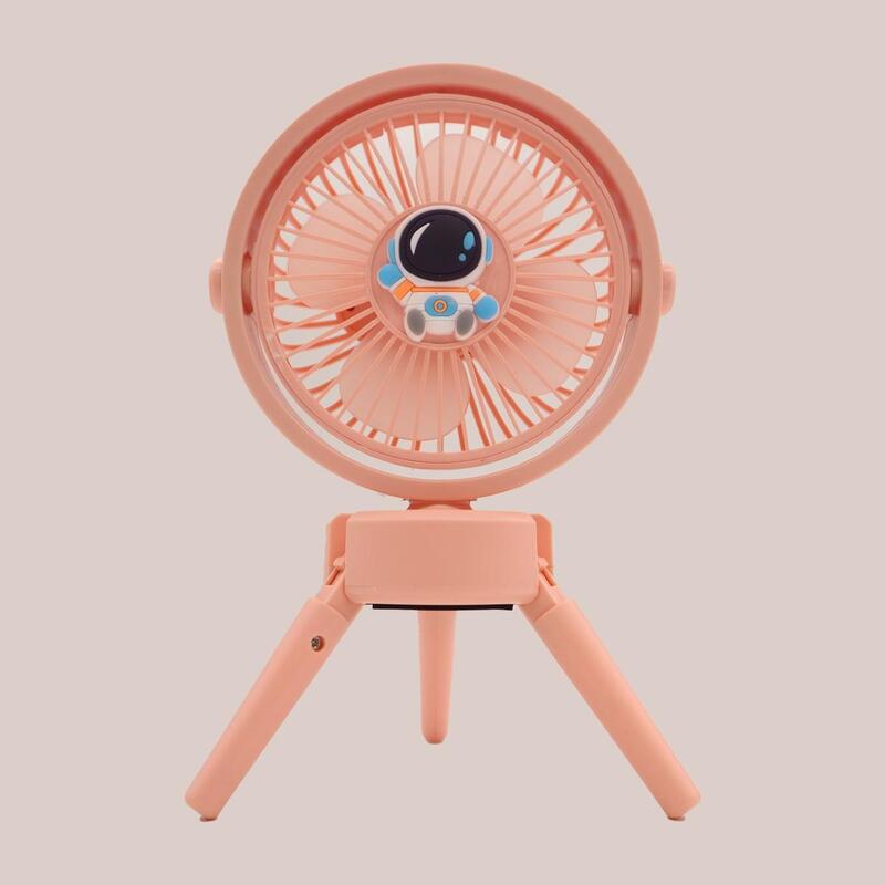 USB Fan Strong Wind Ultra Quiet Small Desk Fan Adjustable Rotation Mini Table Fan With 2 Fan Speeds And 2 Light Modes Adjustable Fan With Legs Personal Fan For Home Office And Desktop Pink