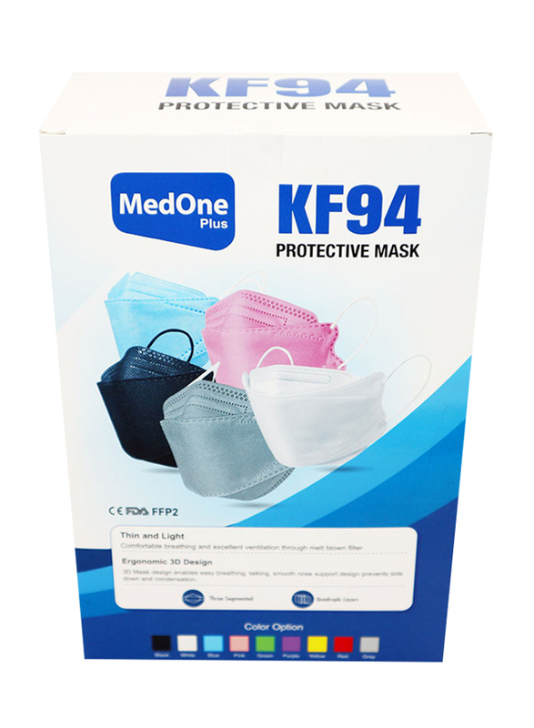 MedOne KF94 Protective Face Mask, Orange, 50 Pieces