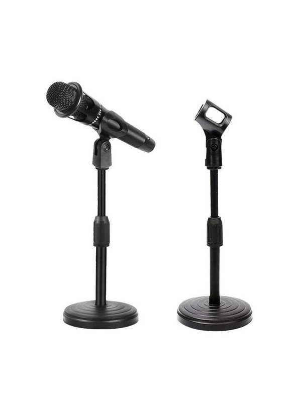 Yuwell Adjustable Desk Microphone Stand Mic Holder, Black