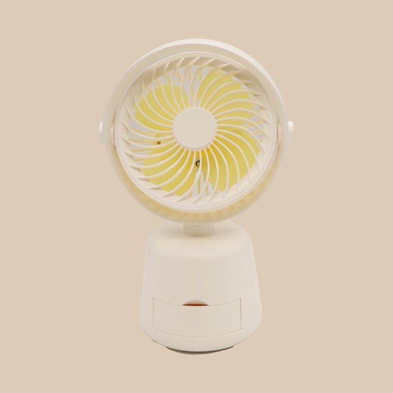 USB Fan Strong Wind Ultra Quiet Small Desk Fan Adjustable Rotation Mini Table Fan With Mobile Holder 2 Fan Speeds And 2 Light Modes Adjustable Fan Personal Fan For Home Office And Desktop White