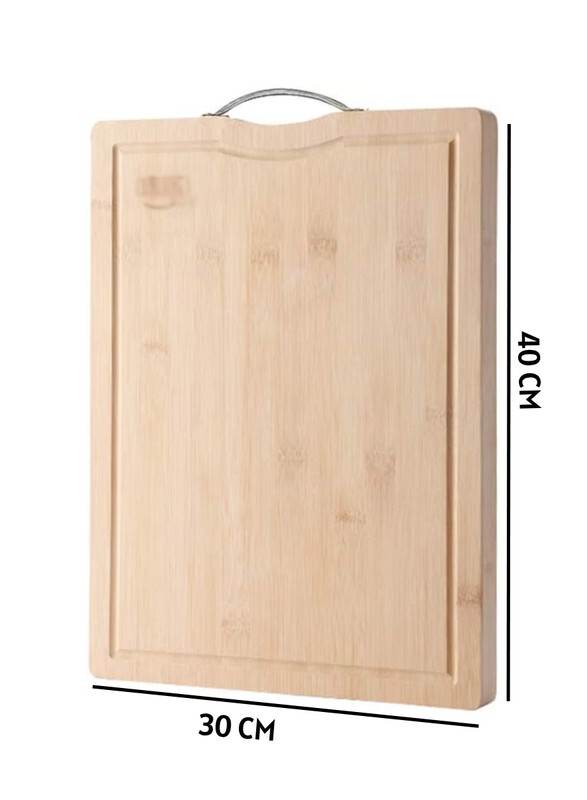 3 Pcs Set Bamboo Cutting Boards For Kitchen Wooden Cutting Board For Chopping Meat, Vegetables, Fruits, Cheese, Knife Friendly Serving Tray With Handles 50X35CM, 40X30CM And 45X32CM