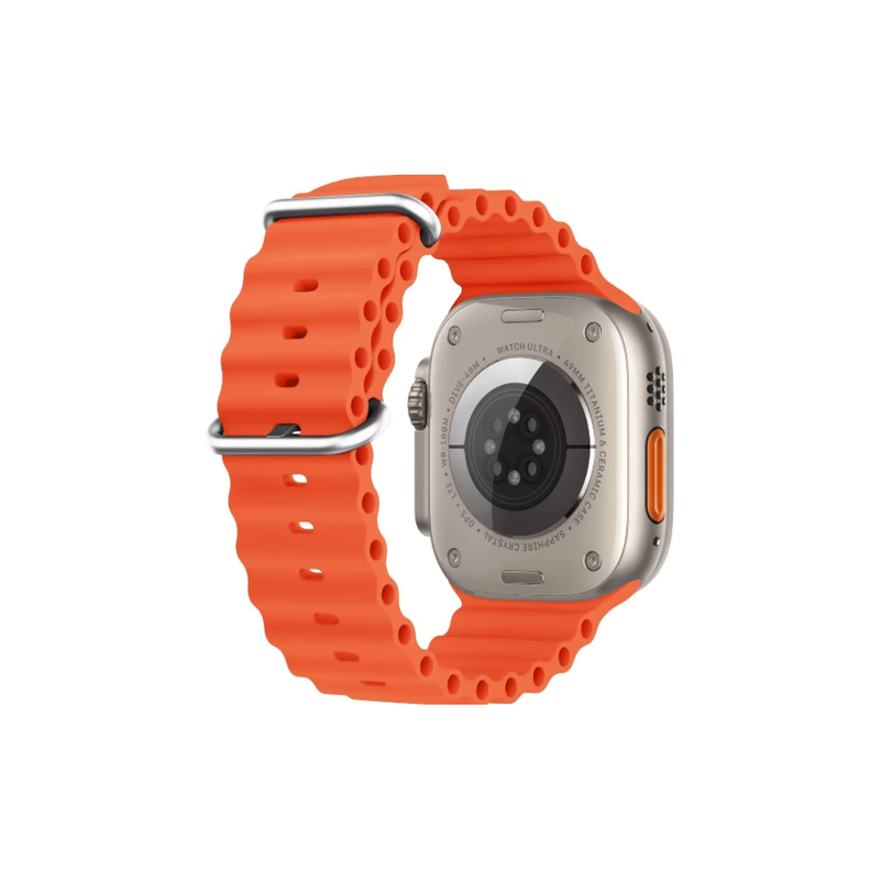 Yuwell Adjustable Replacement Band for Apple Watch 42mm/44mm/45mm/49mm, Orange