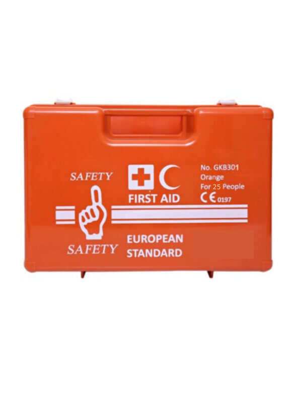 

Yuwell First Aid Kit ABS Heavy Duty Plastic With Wall Mounted Bracket Can Be Use For 25 People Work Space For Car Small Office Warehouse First Aid Box