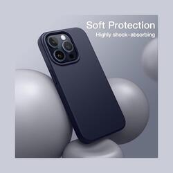 iPhone 15 Pro Max Case Silicone Phone Case Shockproof Protective Case Cover Anti-Scratch Microfiber Lining 4 Layers Ultra Slim iPhone Case 6.7 Inch iPhone 15 Pro Max Silicone Case Navy Blue