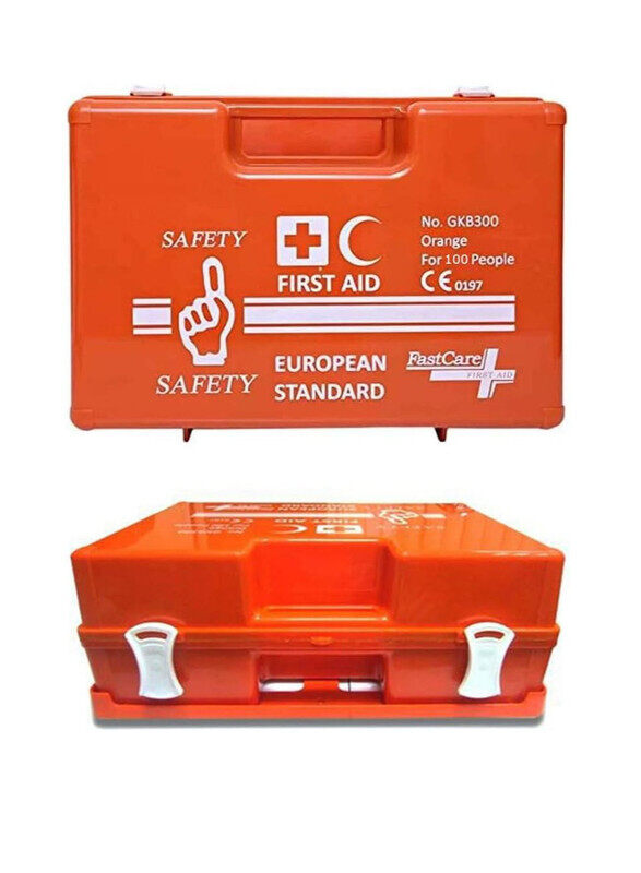 

Yuwell First Aid Kit ABS Heavy Duty Plastic With Wall Mounted Bracket Can Be Use For 100 People Work Space For Car Small Office Warehouse First Aid Box GKB30