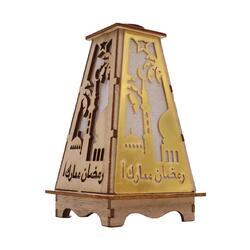 Wooden Ramadan Lantern Ramadan Mubarak Decoration Light Eid Decoration Lantern Lamp For Indoor And Outdoor Use Decoration Ramadan Light 18X13CM