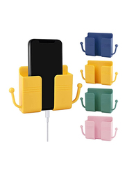 Yuwell Wall Mount Multi-Purpose Phone Charging Dock & Holder Stand with Adhesive Sticker, Yellow